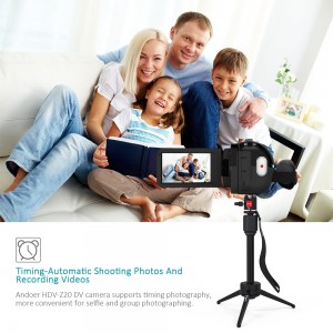 Andoer HDV-Z20 1080P Full HD 24MP WiFi Digital Video Camera Camcorder with External Microphone 3.0