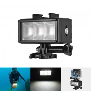 Waterproof LED Video Light Dimmable Lamp Underwater 40M Diving with 900mAh Rechargeable Battery for Gopro 7 Hero Yi SJ4000/SJ5000/Xiaomi 5/5S/4/4S/3+/3/2/SJCAM Action Camera