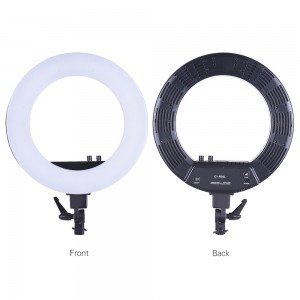 18 Inch LED Video Ring Light Fill-in Lamp Studio Photography Lighting 55W Adjustable Brightness 3200-5500K Color Temperature  with Smartphone Holder Cold Shoe Base Carrying Bag + 2m/6.6ft Light Stand