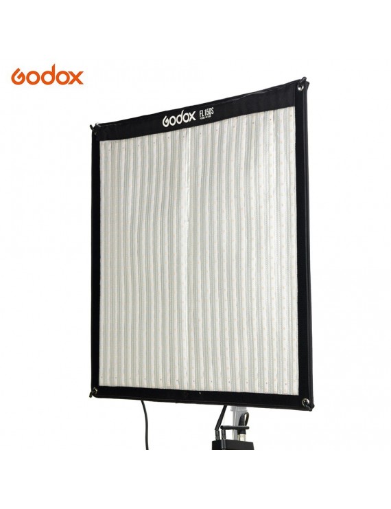 Godox FL150S 150W Flexible LED Video Light 3300-5600K Bi-color Foldable Cloth Light with Controller + Remote Control + X-shaped Support 60*60cm Unfolded Size for Portrait Outdoor Studio Shooting