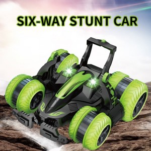 2.4Ghz 6CH RC Stunt Car 3D Rotating Drift Stunt Car Deformation Six-way Stunt Car Kids Robot Electric Boy Toys