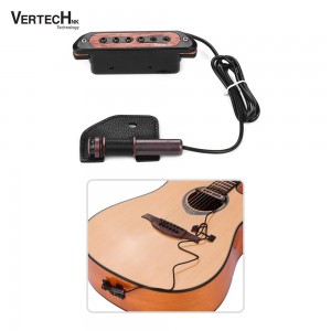 VERTECHnk VS-9 Passive Guitar Soundhole Pickup Humbucker Pick-up Transducer with 6.35mm Endpin Jack Volume Control for Acoustic Folk Guitar