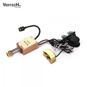 VERTECHnk VS-5PM Guitar Soundhole Pickup Transducer Saddle + Microphone Dual Pick-up Ways with 6.35mm Endpin Jack Bass Middle Treble Controls for Acoustic Folk Guitars