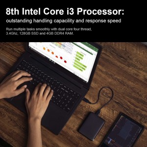 Xiaomi Mi Laptop Air Notebook 15.6 Inch Intel Core i3-8130U 4GB DDR4 RAM 128GB SSD ROM Intel UHD Graphics 620 Windows10(Grey)