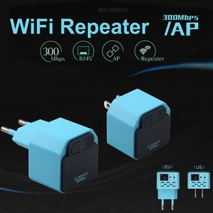 300M Wireless WiFi Repeater 802.11N Mini AP Signal Amplifier Range Extender Signal Booster WiFi Signal Range Extender US Plug Light Blue