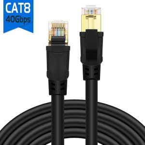 High Quality 2000MHz 40Gbps Fast Transmission Stability CAT8 Pure Copper Laptop Network Cable