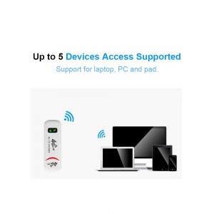 4G Portable Mini Wifi Router Usb Modem 100Mbps LTE FDD With SIM Card Slot(White)